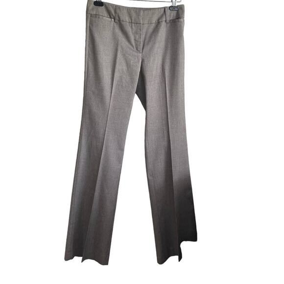 Y2K New York & Co Women Pants 2T Brown Flare Leg Pocket Gold Metallic Thread - Picture 1 of 11